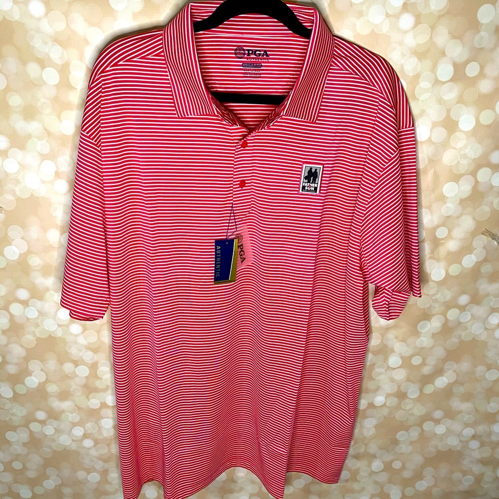 PGA 🏌️‍♂️ Authentic father&Son striped golf polo
